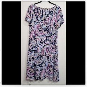 JM Collection faux wrap dress size large